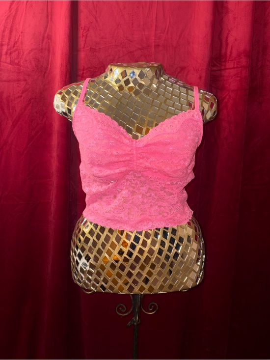 Victoria's Secret Tops - Victoria's Secret Hot Pink Lace Camisole